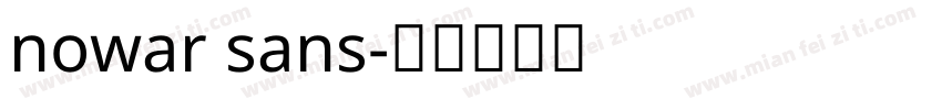 nowar sans字体转换